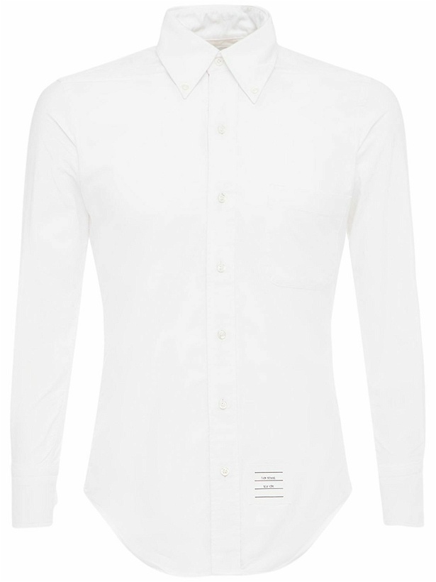 Photo: THOM BROWNE - Grosgrain Cotton Oxford Shirt