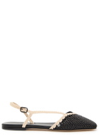 Hereu Rondaia Woven Leather Sandals Black And White