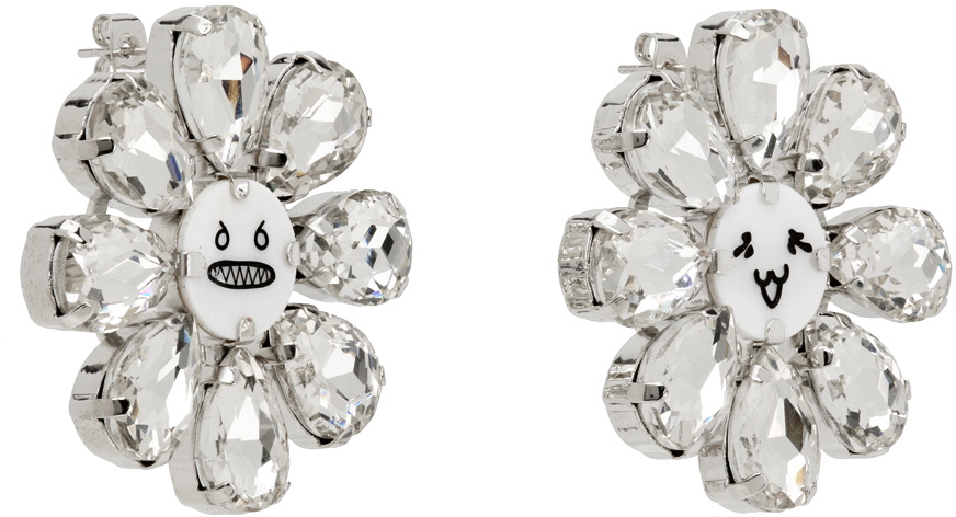 Charles Jeffrey LOVERBOY Silver Crazy Daizy Earrings Charles