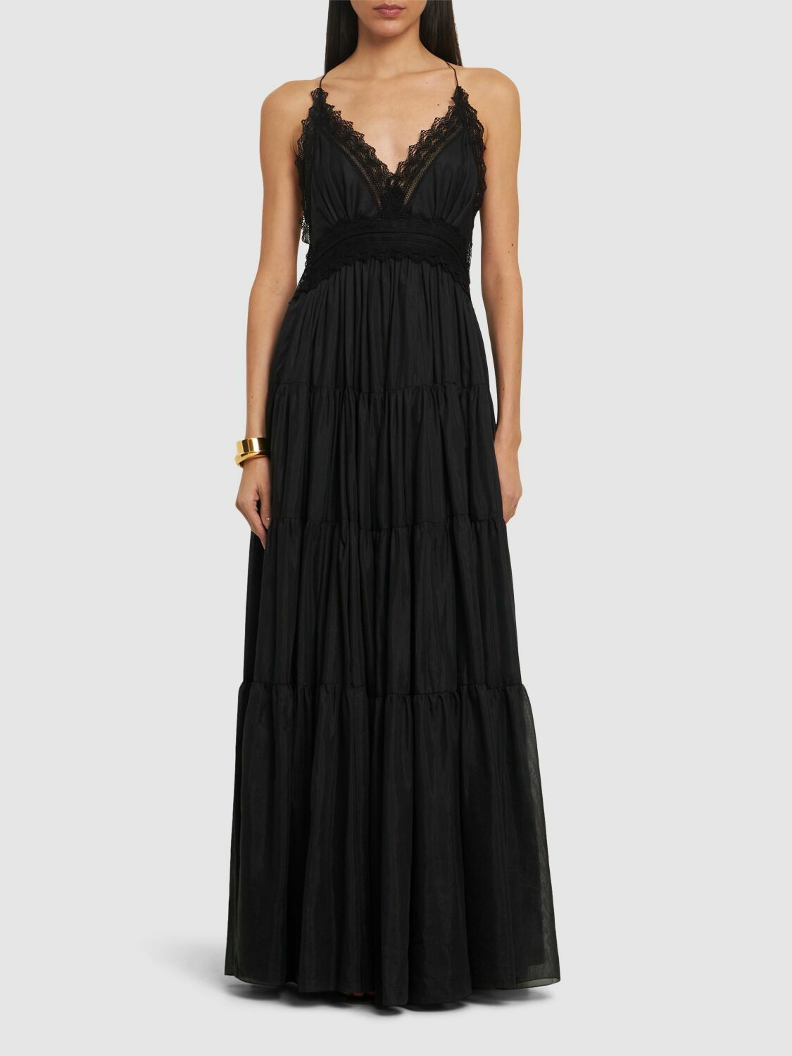 ERMANNO SCERVINO Cotton Blend Long Dress Ermanno Scervino