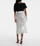 Maticevski Hymn ruffled sequined midi skirt