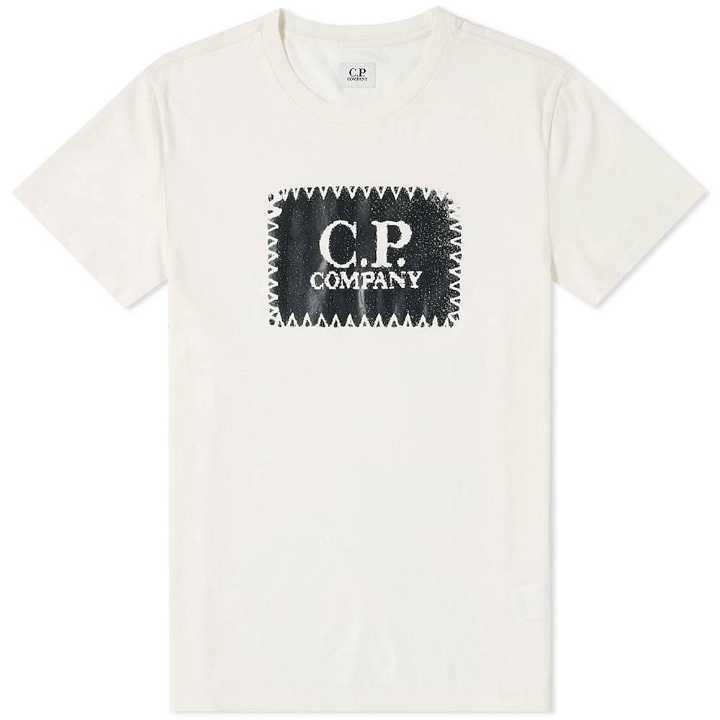 Photo: C.P. Company Stitch Block Logo Tee White