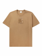 Burberry - Logo-Detailed Cotton-Jersey T-Shirt - Brown