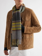 Paul Smith - Fringed Checked Wool Scarf