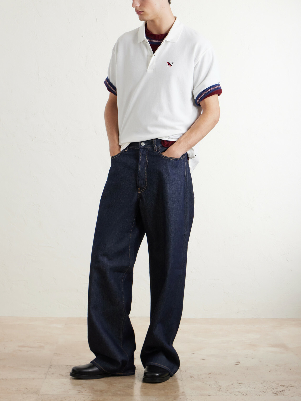 Neighborhood - Logo-Appliquéd Embroidered Cotton-Piqué Polo Shirt - White