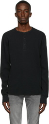 rag & bone Black Waffle Devon Henley