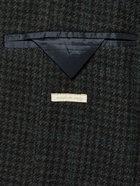 Massimo Alba - Gstaad Slim-Fit Mandarin-Collar Checked Wool-Blend Jacket - Gray