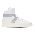 Fear of God White and Grey Basketball High-Top Sneakers