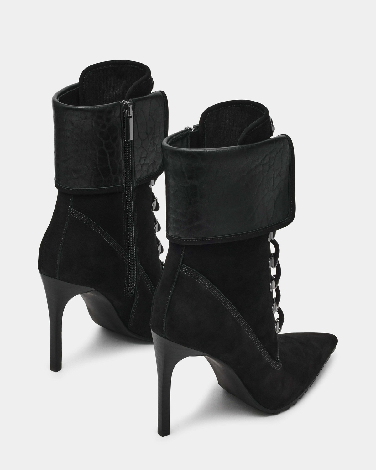 Steve Madden Morals Booties in Black Nubuck