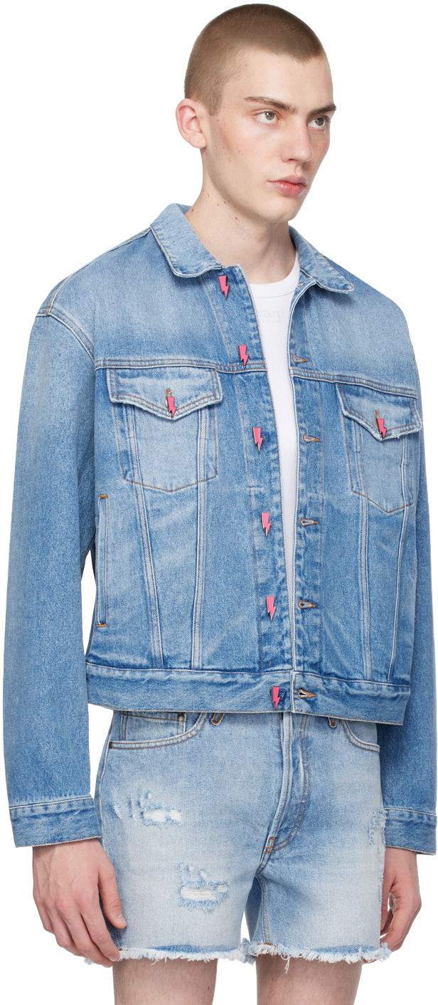 Members of the Rage Blue Faded Denim Jacket