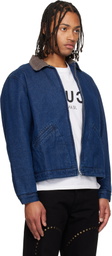 Carne Bollente Blue Moto Rabbit Denim Jacket