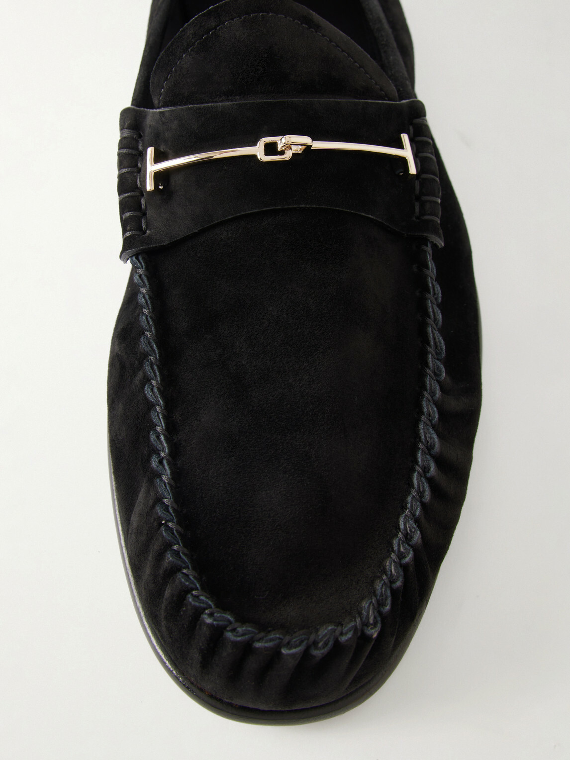 TOM FORD - Ripley Embellished Suede Loafers - Black