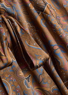 Veronica Beard Francine Printed Silk-blend Blouse Brown