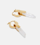 La DoubleJ Pillar gold-plated pendant earrings