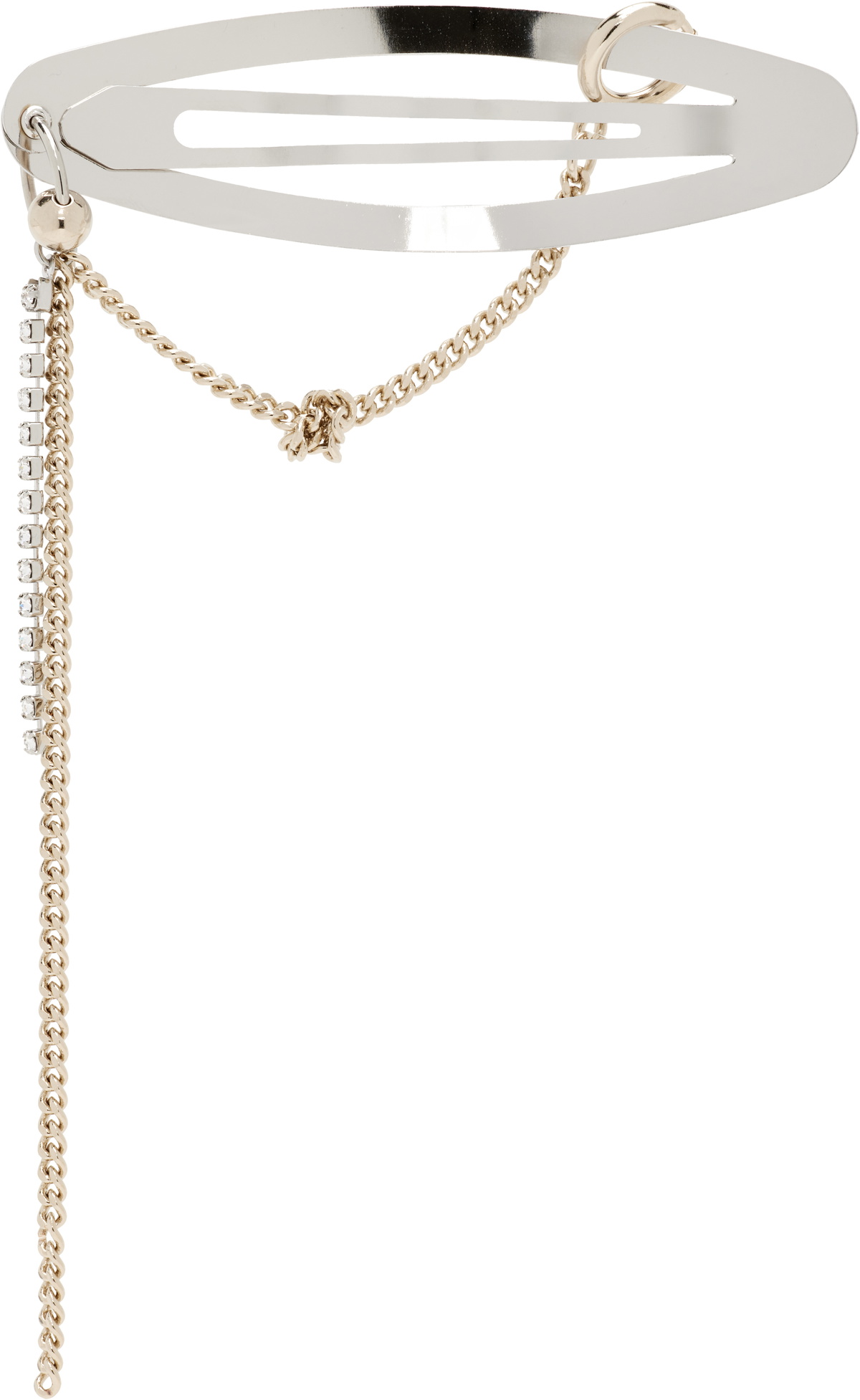 Justine Clenquet Silver & Gold Amber Barrette