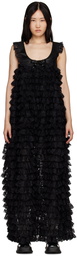 Shushu/Tong Black Ruffle Maxi Dress