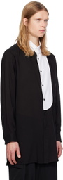 Y's For Men Black Front Patch Shirt