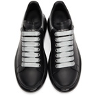 Alexander McQueen SSENSE Exclusive Black and Silver Croc Clear Sole Oversized Sneakers