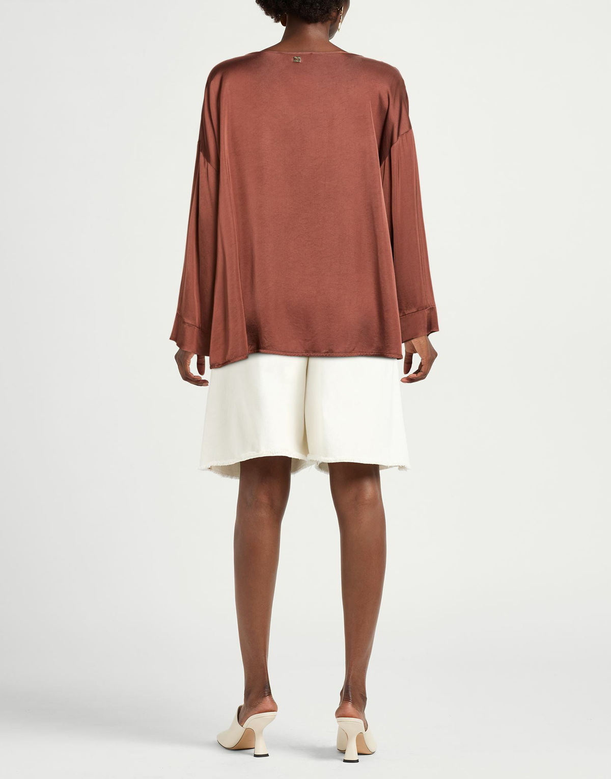 Manila Grace Womens Top in Brown
