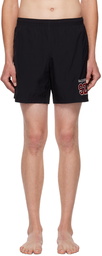 Alexander McQueen Black Embroidered Swim Shorts