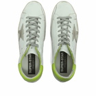 Golden Goose Men's Super-Star Leather Sneakers in White/Ice/Lime Green