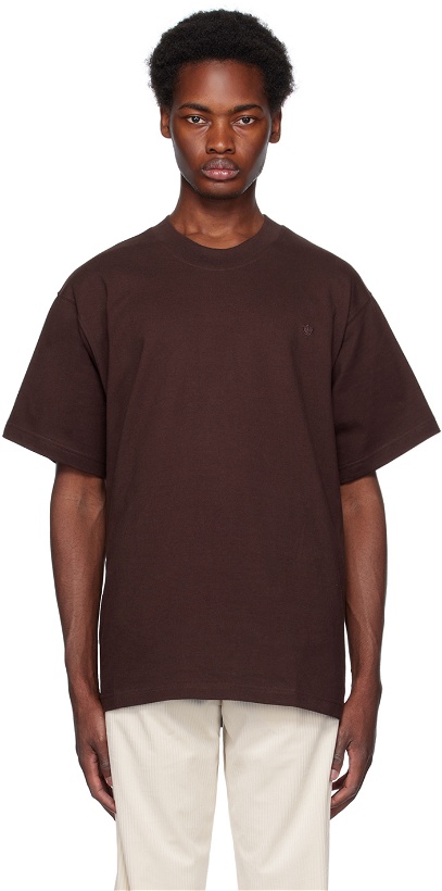 Photo: adidas Originals Brown Embroidered T-Shirt