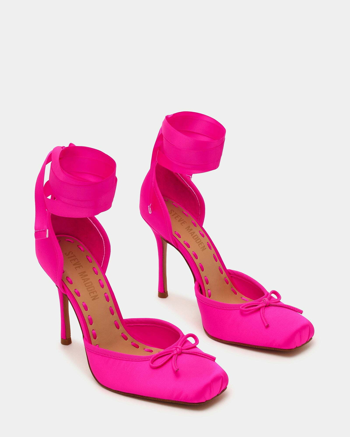 Steve Madden Larina Heels in Hot Pink Satin