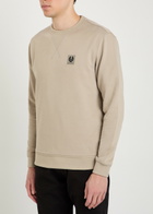 Belstaff Logo-appliquéd Cotton Sweatshirt Sand
