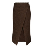 Alanui - Ribbed-knit alpaca wool-blend wrap skirt