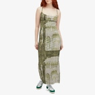 Miaou Women's Thais Midi Dress in Emblem Print