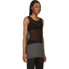 Nicolas Andreas Taralis Black Mesh Contrast Panel Tank Top