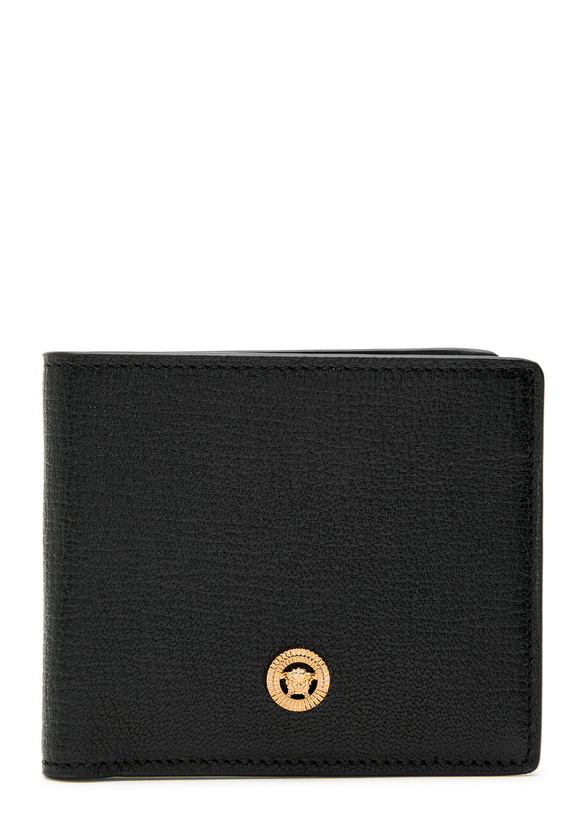 Photo: Versace Medusa Grained Leather Wallet - Black - One Size