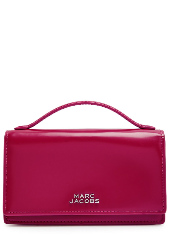 Photo: Marc Jacobs The Glam Mirror Mini Glossed Leather Cross-body bag - Pink - One Size
