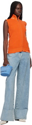 Marni Blue Tropicalia Micro Denim Tote