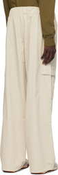 RAINS Beige Wide Cargo Rain Pants