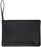 Common Projects Black Large Leather Logo Pouch