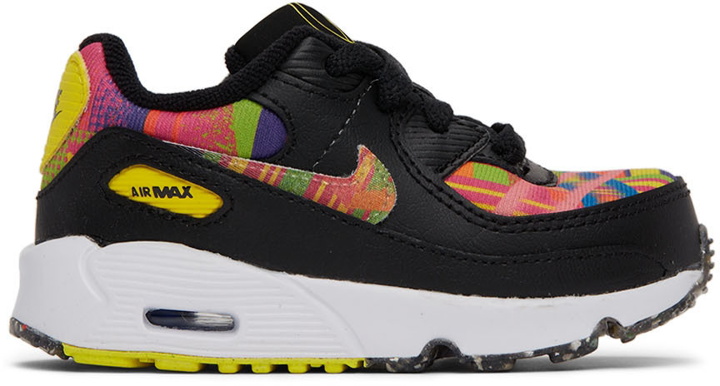 Photo: Nike Baby Black & Multicolor Air Max 90 Familia Sneakers