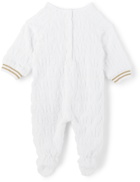 Balmain Baby White Terry Bodysuit Set