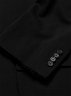 Balenciaga - Oversized Distressed Wool Blazer - Black