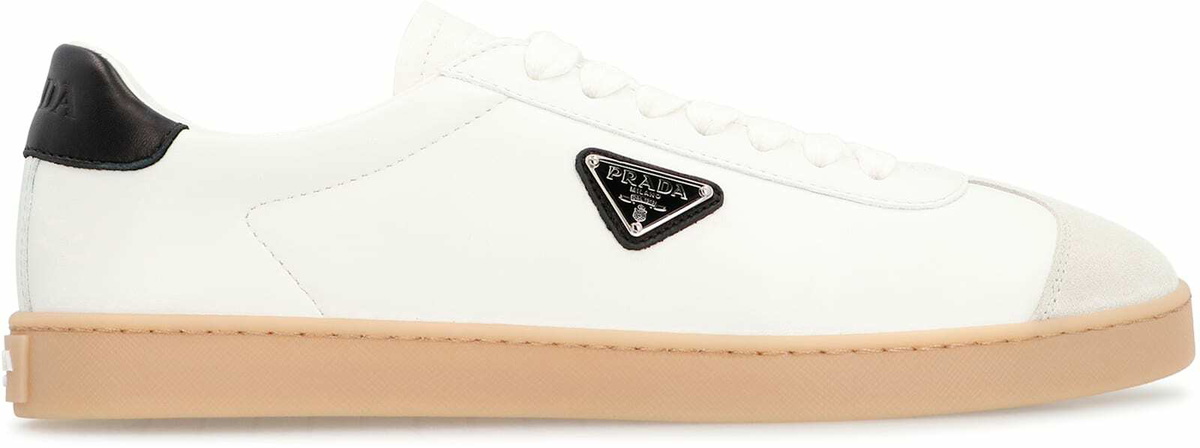 【関税込み】prada LANE' SNEAKERS Prada Lane Leather Low-Top Sneakers - Bergdorf Goodman