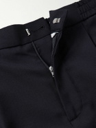 Officine Générale - Drew Tapered Pleated Virgin Wool-Crepe Trousers - Blue