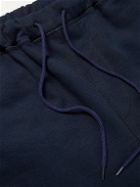 Private White V.C. - Straight-Leg Cotton, Wool and Cashmere-Blend Jersey Sweatpants - Blue