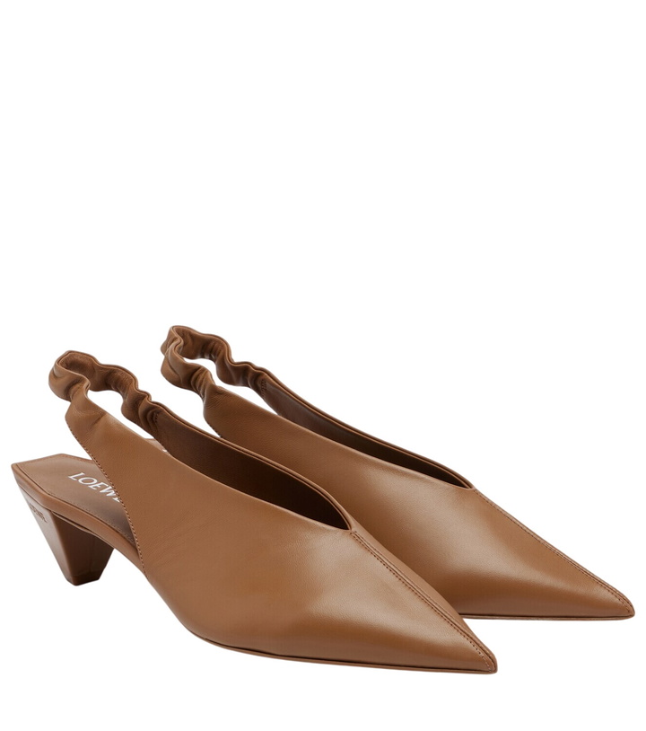 Photo: Loewe Origami leather slingback pumps