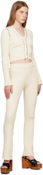 AMI Alexandre Mattiussi Off-White Rib Lounge Pants