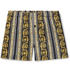 Versace - Printed Cotton Boxer Shorts - Black