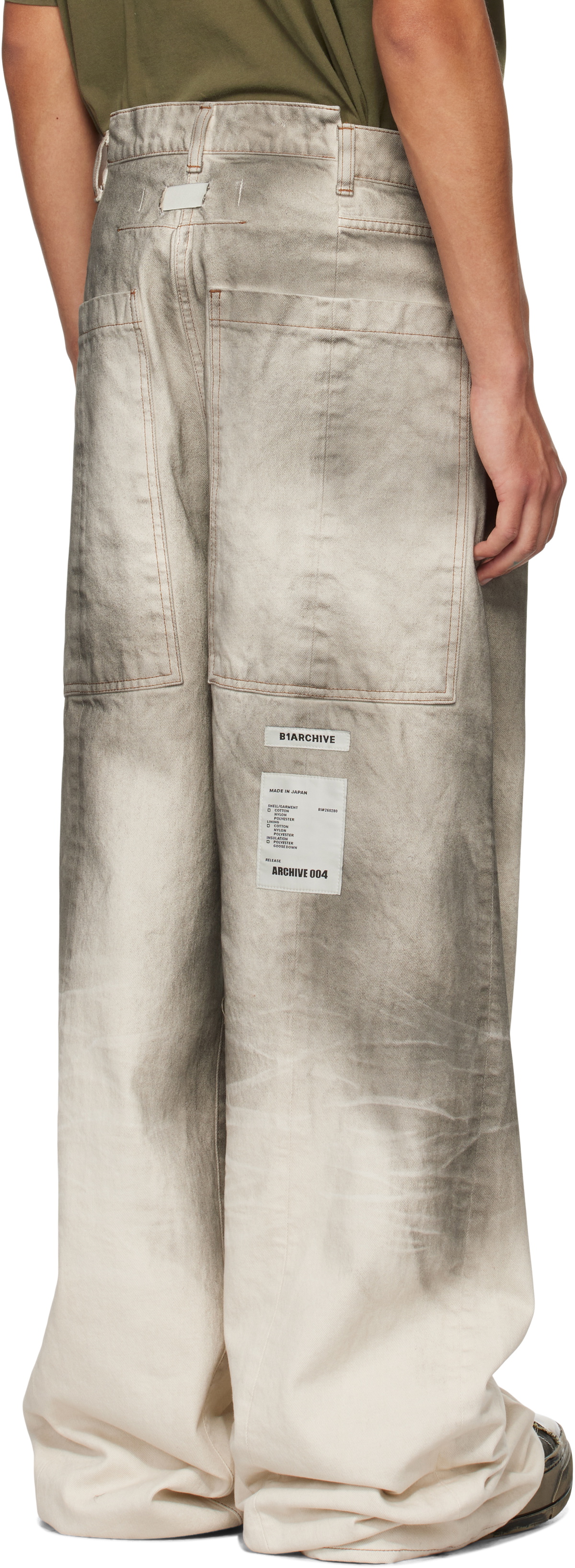 B1ARCHIVE Gray Wide Leg 5 Pocket Jeans