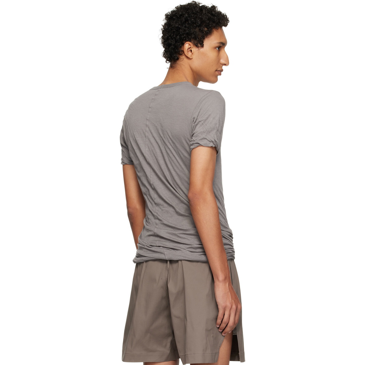 Rick Owens Gray Tower Double S/S T-shirt