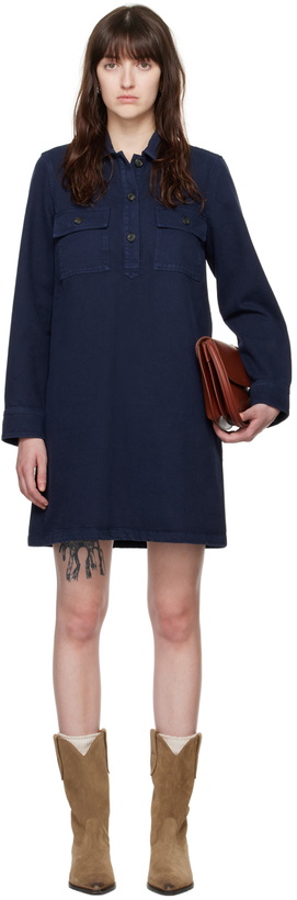 Photo: A.P.C. Navy Mia Denim Minidress