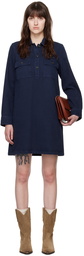 A.P.C. Navy Mia Denim Minidress