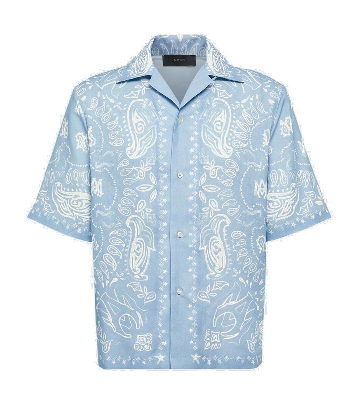 Photo: Amiri Bandana linen and cotton bowling shirt